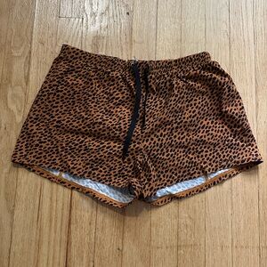 Charlies Leopard Print Athletic Shorts